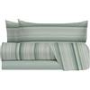 hermet Set Lenzuola Matrimoniali 100% Cotone, Completo Letto Matrimoniale, 2 Piazze Fantasia Righe, Lenzuolo da Sopra + Lenzuolo da Sotto + 2 Federe
