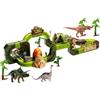Set di costruzione di montagne russe a tema dinosauri, giocattolo educativo