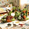 Set di costruzione di montagne russe a tema dinosauri, giocattolo educativo
