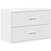 vidaXL Kast met 2 lades 60x31x40 cm bewerkt hout wit