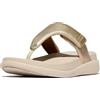 Fitflop Sandali da donna F-mode Go regolabili con punta piatta, platino, 36 EU