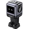 UGREEN Uno Caricatore USB C 65W GaN, Caricabatterie Robot a 3 Porte Carica Rapida Compatibile con MacBook PRO, iPhone 16 Plus Pro Max, Galaxy S24/S23, Pixel 8, Steam Deck, ROG Ally ecc Nero