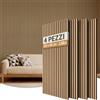 TONOR Pannelli Fonoassorbenti in Legno,120x60-2.88㎡, 4 Pezzi, Rovere | Pannello Decorativi Mdf, Decorazioni Parete Interni, Boiserie Parete per Studio, Stanza, Camera da Letto, tv pareti