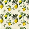VEELIKE Carta da Parati Limone Gialla Carta da Parati Floreale Farfalle Beige Adesivi Murali Fiori Beige Fotomurale da Parete Camera da Letto Soggiorno Pellicola Adesiva per Mobili 44,5 cm x 300 cm