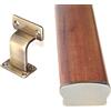 Hobby Legno - Kit 89Corrimano Pino Tinto Noce mm. 68X40 ml. 3, 00 Con 3 Supporti, 2 Finali Ottone Brunito