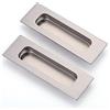 Lpraer Confezione da 2 maniglie scorrevoli da 12,1 cm, da incasso, in acciaio inox nichelato spazzolato, per armadietti da cucina, guardaroba, comò, porta del fienile