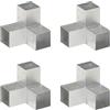 vidaXL Connettori per Pali a Forma di Y 4 pz Metallo Zincato 91x91 mm