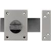 Amig - Serratura da sovrapporre con leva di chiusura e stampella interna per porte in legno mod. 85 | 85 x 65 mm | Chiusura con cilindro rotondo di sicurezza | Acciaio smaltato argento