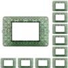 CILIA Compatibile con Vimar Plana, Supporto Per Scatola 502 503 504 507, Supporti in Plastica per Interruttori e Prese, Supporto 2/3/4/7 Moduli (10 Pezzi Verde, 3 Moduli)