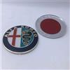 2 Pezzi Logo 74mm Compatibile con Alfa Romeo Nero Rosso Emblema Giulietta GT 159