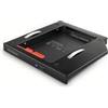 AXAGON RSS-CD12 Adattatore SSD/HDD da 2,5" per unità ottica, 12,7 mm, LED (RSS-CD12)