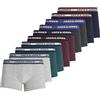 JACK & JONES Jacsolid Trunks 10 Packs, Boxer Uomo, Dark Grey Melange, XL