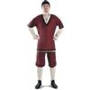 HEMAD Pantaloni da Uomo in Cotone Viking - con stringatura - S-XXXL Rosso, Marrone, Beige, Nero, Verde