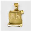 Gulino Gioielli Ciondolo "RH" in oro giallo 18 kt a pergamena E.2020