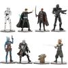Disney Store Official Set da Gioco con Statuette Star Wars: The Mandalorian, Set di Personaggi da Collezione con DIN Djarin, Grogu, Ahsoka, Luke Skywalker, 28 x 28 x 10 cm