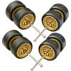 Chosertory 8 Ruote di Scorta in 1/64 con Assi per Ruote di Auto per Camion Radiocomandati, Modellini di Auto Pressofuse, Accessori per Bambini, Giallo