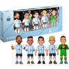 MINIX - Football Stars - Coppa del Mondo - Confezione - Argentina - 5 personaggi - Personaggio da collezione 7 cm (Messi, L Martínez, Alvarez, Mastantuono, D Martínez)