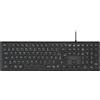 perixx PERIBOARD-210 Tastiera AZERTY, USB cablata di dimensioni standard - Tastiera tasti forbici silenziose per desktop, laptop e tablet, colore: nero