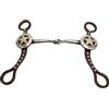 Rengue da Cavallo in Acciaio Inox Vintage Bronzo Antico Intagliato a Mano, Antiruggine 5.3 Pollici con Design di Facile Controllo per Addestramento Equitazione