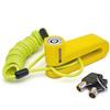 KRASER KR707Y Bloccadisco per Moto, Giallo ø7mm Più Deterrente, Serratura Anti-trapano, Sicurezza Compatta Facile da Trasportare, Lucchetto Antifurto Moto, Scooter, Bicicletta Elettrica, Monopattino