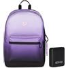SEVEN Zaino Double Sfumato Viola e Nero con Power Bank Incluso