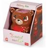 LEGAMI Candela Profumata in Caramica Dipinta a Mano Love is in the Air Orso con Cuore