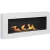 Divina Fire Camino a bioetanolo da parete Siena 90x12x40 Bianco