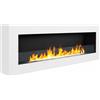 Divina Fire Camino a bioetanolo da parete 120x40 Siena 120 Bianco