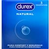 DUREX CONDOMS Preservativi in Lattice Durex Natural Comfort — 3 Unità