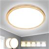 Peasur Plafoniera LED Soffitto, 3000/3500/4000/5000/6500K 18W IP54 Impermeabile Lampada da Soffitto, Sottile Plafoniera Bagno per camera da letto, Cucina, Soggiorno, Balcone, Ø22cm