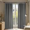 Deconovo Tende Soggiorno Oscuranti 140x175 CM 2 Pezzi, Tende Termiche Isolanti Moderne per Finestre Interni, con Passanti, Grigio Chairo