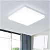 EASY EAGLE Plafoniera Led Soffitto Quadrata 48W Moderni Luce 6500K 4800LM Lampada per Bagno Cucina Camera da Letto Sala Soggiorno Corridoio Ufficio Cantina Ø30CM, Pack of 2