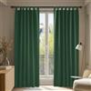 Deconovo Tende Oscuranti Termiche Isolanti 140x210 CM 2 Pezzi, Tende Moderne per Soggiorno Interni, con Passanti, Verde Scuro
