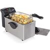 Princess Friggitrice in acciaio inox da 3 L 2000W - Tecnologia a zona fredda per olio più pulito e meno odori, riscaldamento rapido, design elegante, cestello removibile, facile da pulire