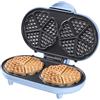 Bestron Waffle Maker, piastra per waffle doppio a forma di cuore, macchina per waffle con antiaderente & indicatoro luminso, collezione Sweet Dreams, 700 watt, colore: Blu