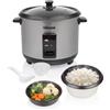 Tristar Cuociriso, 1,5 L di Capacità, Corpo in Acciaio Inox, Vassoio per Cottura a Vapore, Spegnimento Automatico, Funzione Mantenimento in Caldo, 500 W, RK-6145