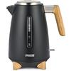 Princess Bollitore elettrico Pure - 1,7 L - Design bambù - girevole a 360° - 3000 W - Nero opaco