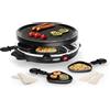 Princess 6 Party Grill raclette 162725, 800 W, 6 Persone, Forma rotonda intelligente, Nero