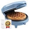 Bestron Mini waffle per waffle classiche, piccolo waffle con rivestimento antiaderente, per compleanni per bambini, feste di famiglia, Pasqua o Natale, 550 Watt, colore:blu