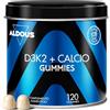 Aldous Bio Vitamina D3 K2 + Calcio - 120 Gummies Vegan Gusto Yogurt - Vitamina D3