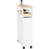 SoBuy Mobiletto Bagno Salvaspazio con ruote & cassetti, 79x51x20cm, cucina