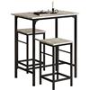 SoBuy Tavolo da Bar con 2 Sgabelli, salvaspazio & industrial, 80×87×50cm