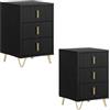 SoBuy set di 2 comodini con 3 cassetti salvaspazio 40x40x63cm camera