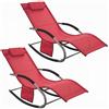 SoBuy Set di 2 Dondoli da Giardino con Cuscino 150×63×87cm, Portata 150kg