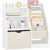 SoBuy Libreria Montessoriana per Bambini con 6 Tasche in Tessuto 80x40x80cm