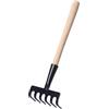 Garronda Piccolo Rastrello da Giardinaggio 6-denti Mini rastrello per Giardino GD-0003