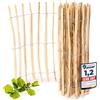 Garronda Recinzione Giardino Esterno in Legno di nocciolo, Recinzione da Giardino, staccionata in Legno GD-0079 (Distanza doghe: 7-8 cm, 120 cm x 5m)