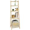 SoBuy Scaffale Pieghevole a Scala 4 Ripiani 42x140x34cm Ufficio