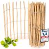 Garronda Recinzione Giardino Esterno in Legno di nocciolo, Recinzione da Giardino, staccionata in Legno GD-0079 (Distanza doghe: 7-8 cm, 100 cm x 5m)