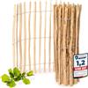 Garronda Recinzione Giardino Esterno in Legno di nocciolo, Recinzione da Giardino, staccionata in Legno GD-0079 (Distanza doghe: 3-5 cm, 120 cm x 5m)